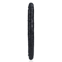 Real Rock Double Gode Straight Slim 35.5 x 3.8cm Noir